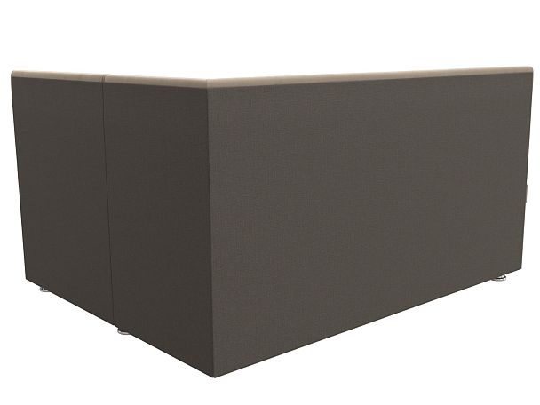 Кухонный угловой диван Уют правый (полностью велюр бежевый) - Вид 6