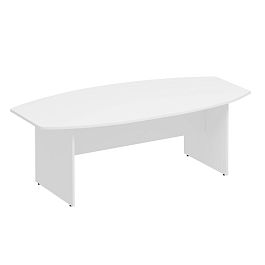 Стол для переговоров Комфорт К.143 белый премиум - Фото предпросмотра