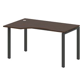 Metal System Стол криволинейный левый на П-образном м/к БП.СА-2 (L) Венге/Антрацит металл 1400*900*750 - Фото предпросмотра