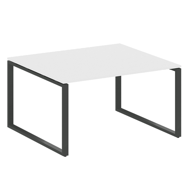 Metal System Перег. стол (1 столешница) на О-образном м/к БО.ПРГ-1.3 Белый/Антрацит металл 1400*1235*750 - Вид 1