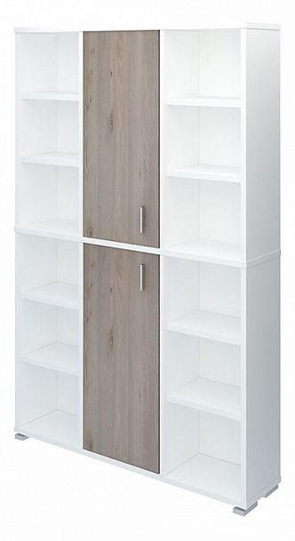 Стеллаж комбинированный Домино нельсон ПУ-40-2 Белый/Нельсон - Вид 1