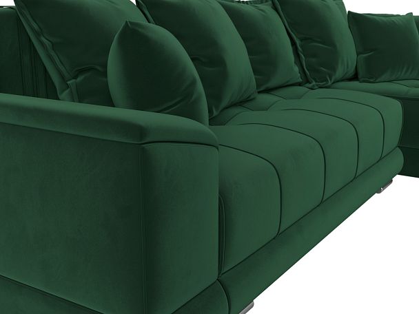 Угловой диван НордСтар правый угол Велюр зеленый - Вид 3