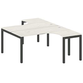 Metal System Quattro Р. ст. криволинейная на П-образном м/к 50БП.РАС-СА-2.4 Дуб наварра/Антрацит металл 1600*2435*750 - Фото предпросмотра