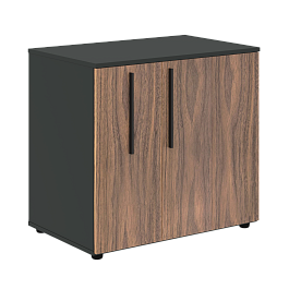 Тумба под фригобар VRGR 8655 Американский орех/Яшма черный 860х550х800 VELION VENEER - Фото предпросмотра