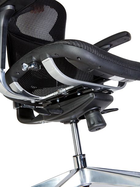 Кресло офисное / Hero black / черный пластик / черная сетка - Вид 2