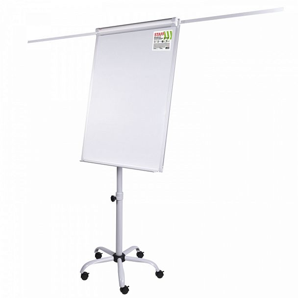 Доска-флипчарт с дополнительными держателями для бумаги, магнитно-маркерная, 70х100 см, пятилучие, STAFF, 238005 - Вид 1