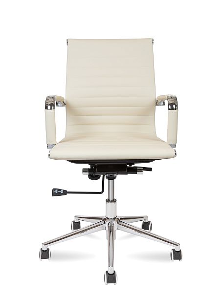 Кресло Техно LB / хром / слоновая кость экокожа - Вид 2