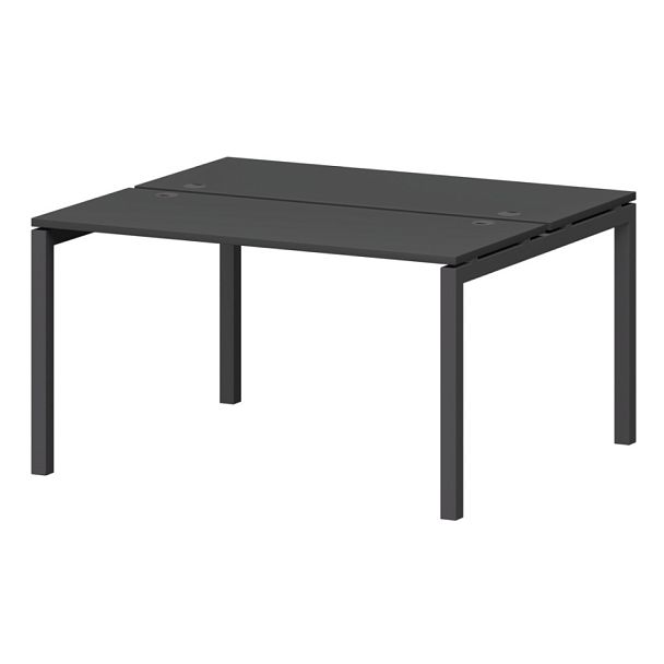 Бенч двойной на металлокаркасе СМС2-П-12К.120.Пр50 Графит/Антрацит 1200x1236x750 Смарт - Вид 1