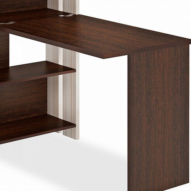 Стол компьютерный Домино Лайт СТЛ-ОВ+С100Прям без тумбы Венге/Карамель - Вид 2