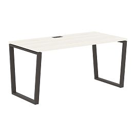 Стол прямой EVST 1580 Ясень Траун/Мокко 1560х800х750 EDIS - Фото предпросмотра
