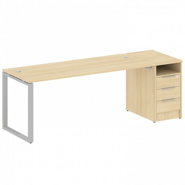 Рабочая станция "Metal System" БО.РС-СТП -1.5 акация/серый - Вид 1