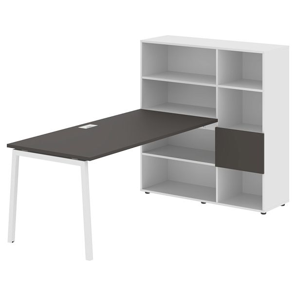 Стол-стеллаж ELRST 1217 Мокко/Белый/Белый 2190х1250х1355 EDIS - Вид 1