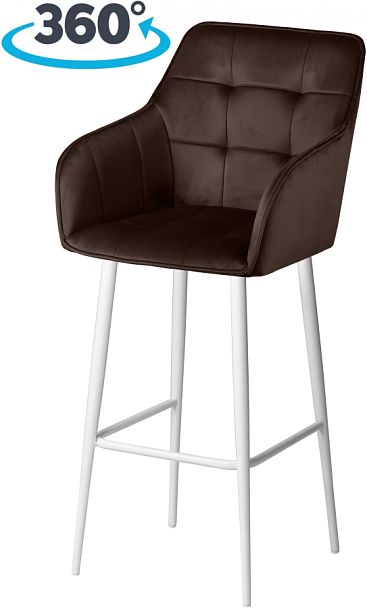 Комплект барных поворотных кресел Мони К, Confetti coffee/белый, 2 шт. - Вид 1