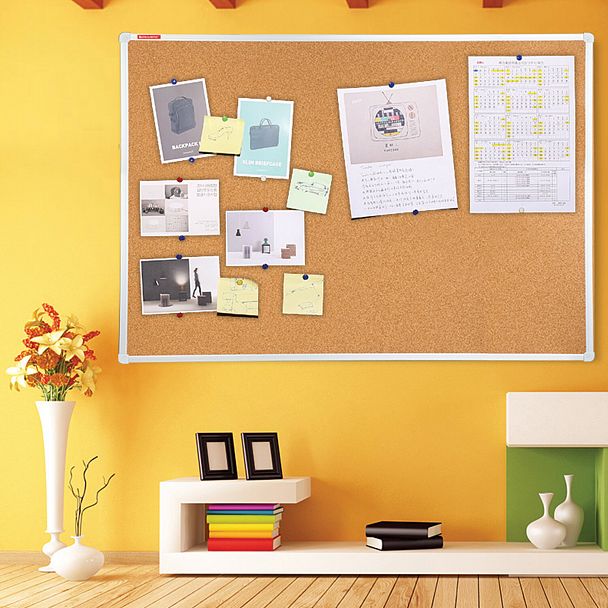 Доска пробковая для объявлений 90х120 см, алюминиевая рамка, ГАРАНТИЯ 10 ЛЕТ, РОССИЯ, BRAUBERG, 236445 - Вид 6