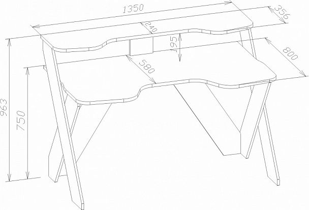 Стол компьютерный КСТ-118 - Вид 3
