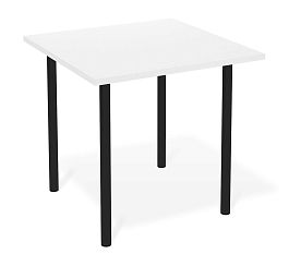 Стол Sheffilton SHT-TU66/TT 80/80 ЛДСП черный/белый снег - Фото предпросмотра