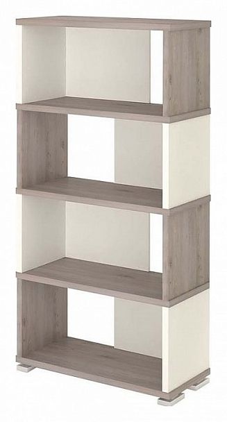 Стеллаж книжный Домино нельсон СБ-10_4 Белый/Нельсон - Вид 1