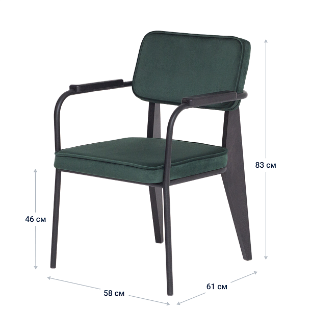 Стул Mix, зеленый велюр - Вид 9