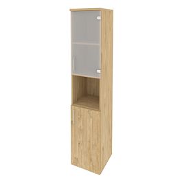 Onix Шкаф высокий узкий правый O.SU-1.4 (R) Тиквуд светлый 400*420*1977 - Фото предпросмотра