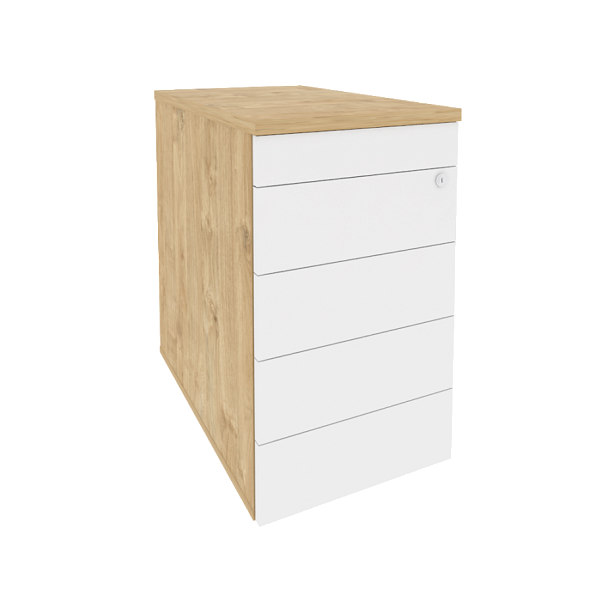 Onix Тумба приставная/опорная (TIP-ON) O.TPO-1.7 TIP Тиквуд светлый/Белый бриллиант 432*720*750 - Вид 1