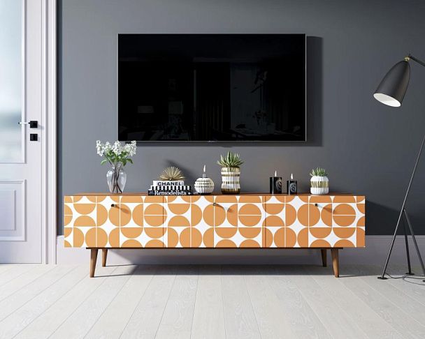 Комод Berber с ящиками низкий под TV принт 14 арт BB19/Print_14 - Вид 4