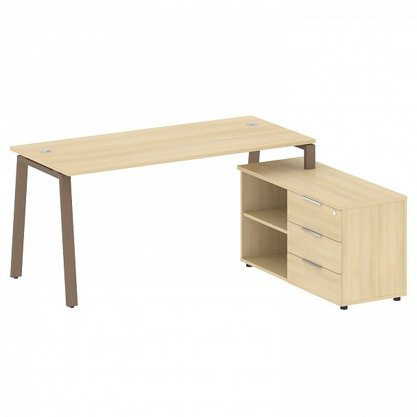 Рабочая станция "Metal System" БА.РС-СТС-2.4 акация/мокко - Вид 1