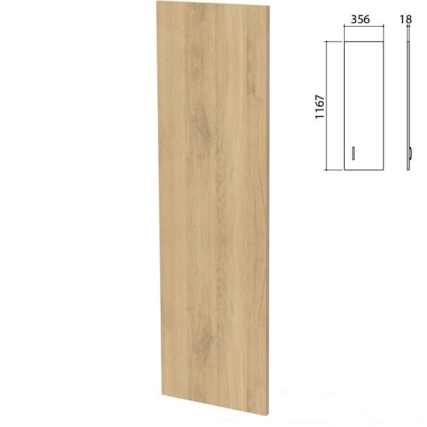 Дверь ЛДСП средняя "Приоритет" (356х18х1167 мм), БЕЗ ФУРНИТУРЫ, кронберг, К-937, К-937 кронберг - Вид 1