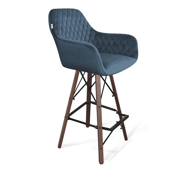 Стул барный Sheffilton SHT-ST38/S80 тихий океан/темный орех/черный - Вид 1