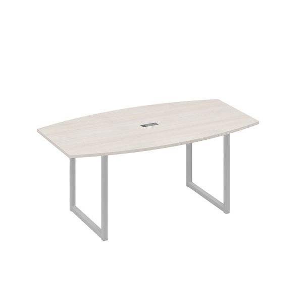 Стол для переговоров 180 на каркасе QUATTRO A4 А4 Б4 112 БП дуб / металлокаркас серый - Вид 1