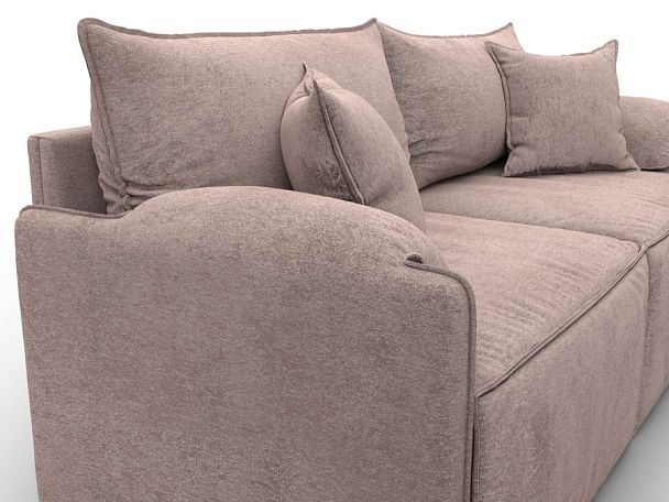 Диван прямой модульный Лига-106 Велюр бежевый - Вид 4