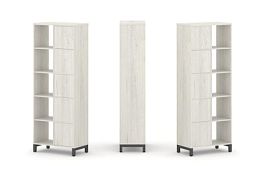 Стайл Проджект Набор стеллажа 2-х сторон., 5 яр. SN.NSD-521 Дуб Наварра/Металл Антрацит 754*400*1982 - Фото предпросмотра