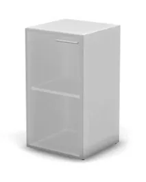 RAC086 ACCORD Шкаф низкий левый, стекло сатин 451х448х814 Стекло сатин/Серый камень - Фото предпросмотра