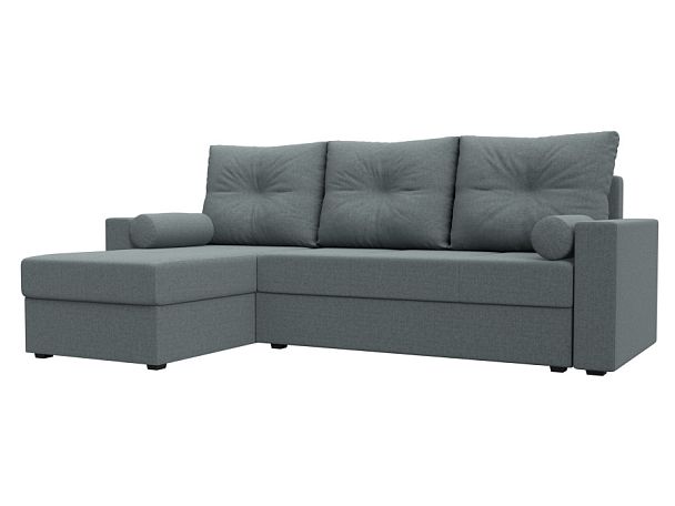 Диван угловой Верона Лайт левый угол Рогожка серый - Вид 1