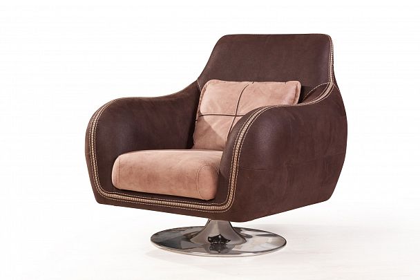 Napoli (Неаполь) кресло на хромированной опоре, замша - Вид 8