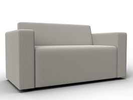 Диван прямой Лига-093 Рогожка бежевый - Фото предпросмотра