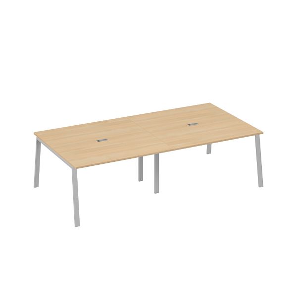 Стол 280 с опорами TRE для переговоров A4 А4 Б3 135-2 БП натуральный дуб / металлокаркас серый - Вид 1