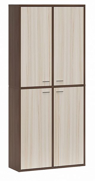 Шкаф книжный Домино СУ(ш2в2)+4ФГ Карамель/Шамони - Вид 1