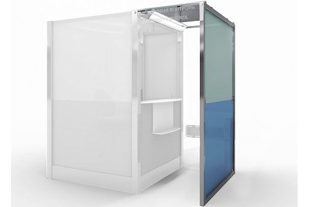 Кабины паспортного контроля с каркасом из нержавеющей стали - Вид 4