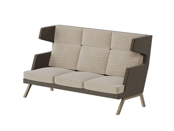 Aldo Диван трёхместный высокий ALD-03 Сан 03/Сан 06/Металл Капучино 2010*960*1180 - Вид 1