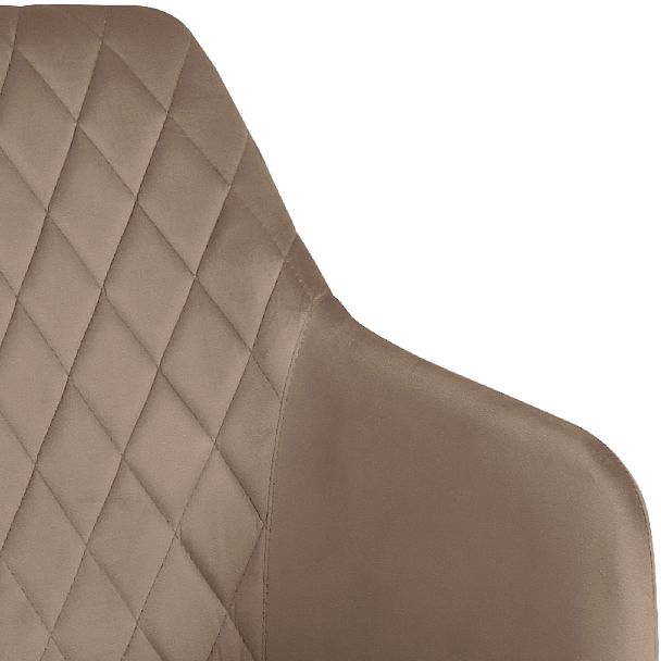 Полубарное поворотное кресло Барли К, Confetti latte/белый - Вид 9