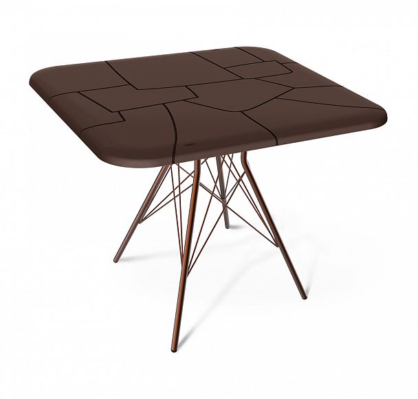 Стол Sheffilton SHT-TU2-1/TT30 83/83 медный мет./коричневый - Вид 1