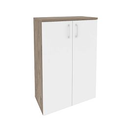 Onix Шкаф средний широкий O.ST-2.3 Тиквуд темный/Белый бриллиант 800*420*1207 - Фото предпросмотра