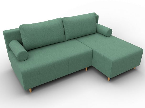 Диван угловой Лига-102 угол универсальный Рогожка зеленый - Вид 6