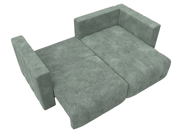 Диван угловой Лига-052 НПБ угол универсальный Велюр зеленый - Вид 8