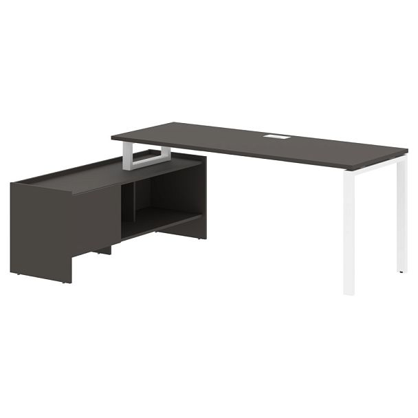 Стол с тумбой EUCT 19614 Мокко/Белый 1960х1400х750 EDIS - Вид 1