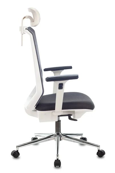 Кресло эргономичное Бюрократ MC-W612N-H темно-серый TW-04 38-417 сетка/ткань с подголов. крестов. металл хром пластик белый - Вид 2