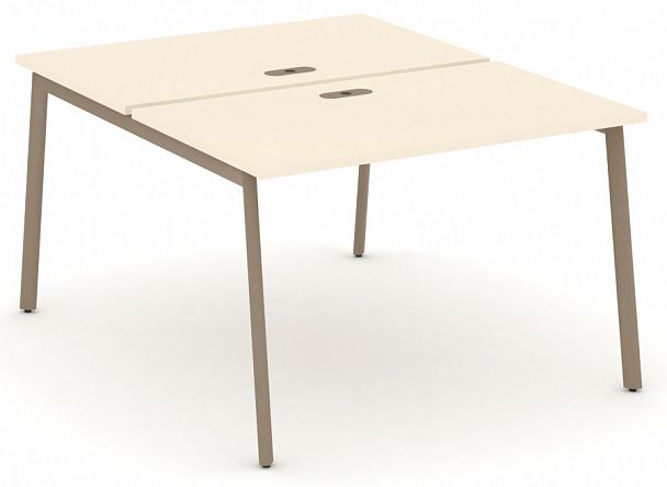 Рабочая станция на 2 места "ESTETICA" ES.D.RS-2.2-LP Сатин - Вид 1