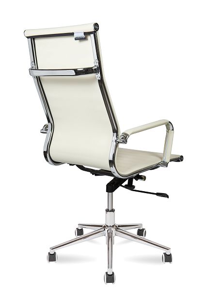 Кресло Техно / хром / слоновая кость экокожа - Вид 4