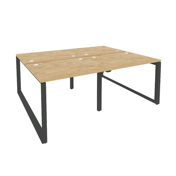Onix Рабочая станция на О-образном м/к O.MO-D.RS-4.1.8 Тиквуд светлый/Антрацит металл 1960*1635*750 - Вид 1