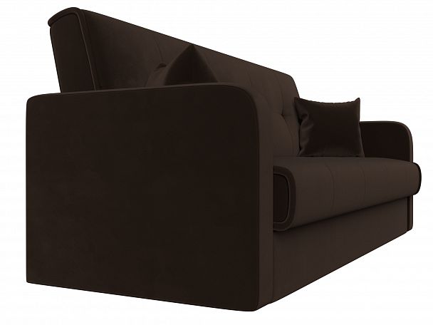 Диван книжка Надежда (полностью микровельвет коричневый) - Вид 3